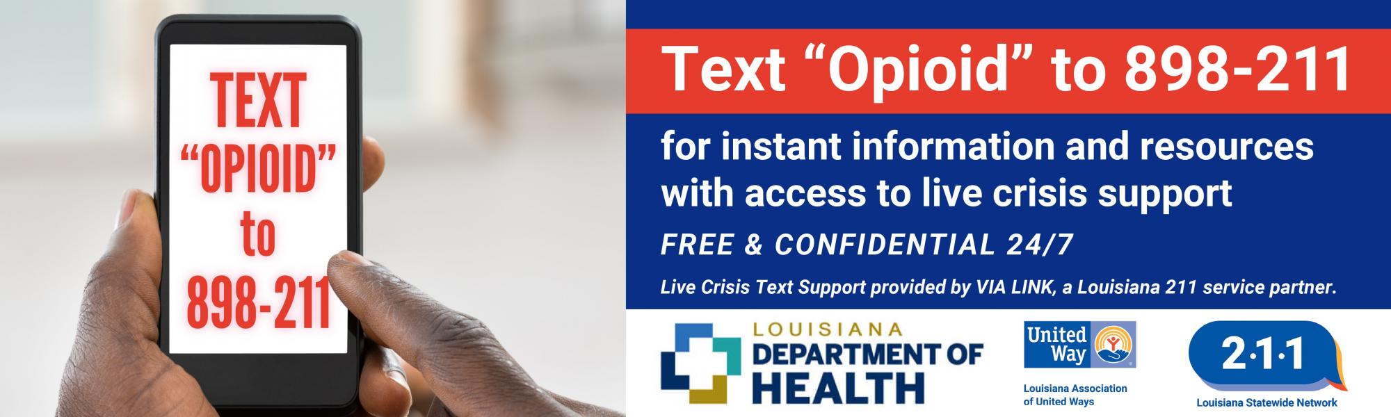 Opioid Texting Information and Support